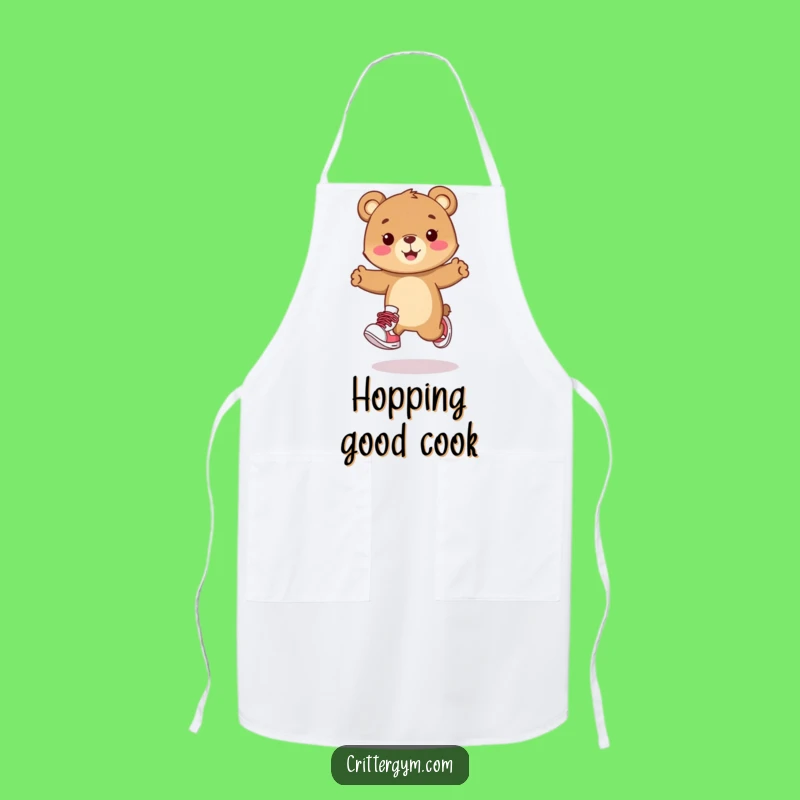 Funny Bear Cub Chef Apron - Humorous & Playful Kitchen Wear for Fun Cooks