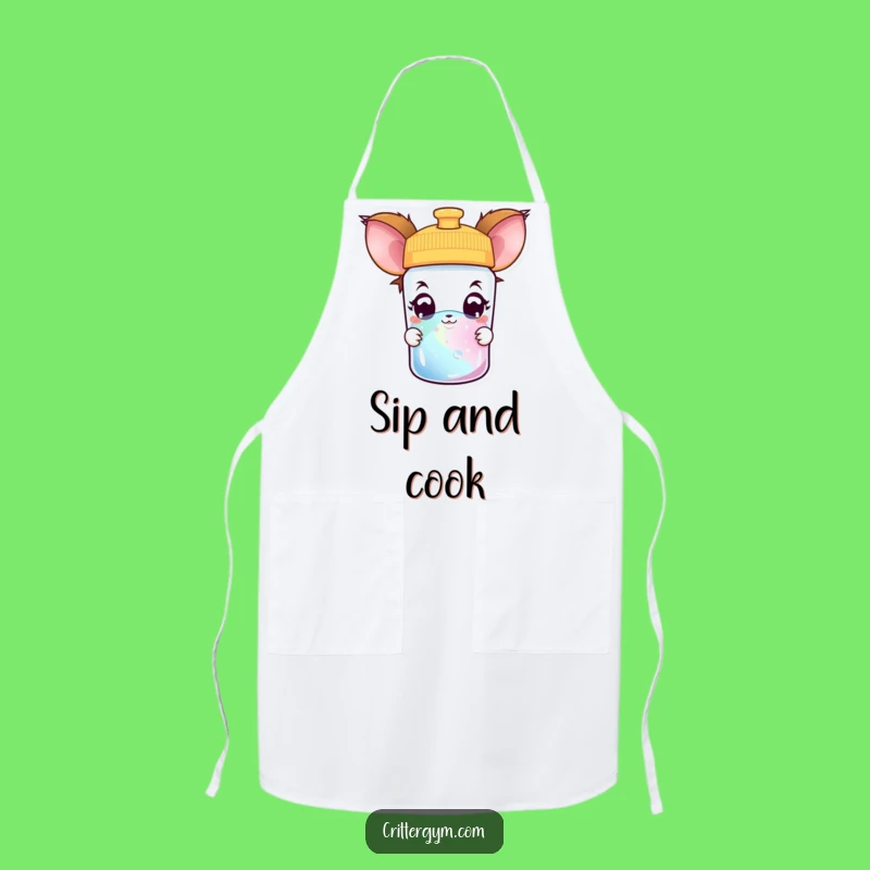 Funny Creature Apron: Explore the Kitchen with Curious Eyes