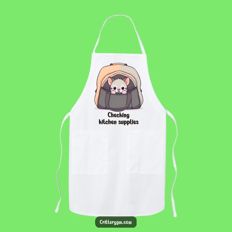 Funny Curious Critter Gym Bag Apron: Cook with Comical Curiosity!