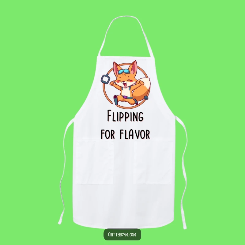 Funny Fox Fitness Leap Apron: Cook Up a Storm with This Hilarious Gym Fox