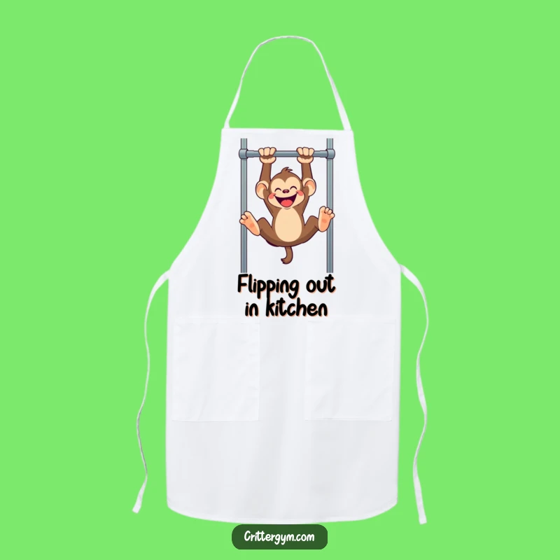 Funny Monkey Pull-Up Apron: Hilarious Kitchen Wear for Playful Chefs
