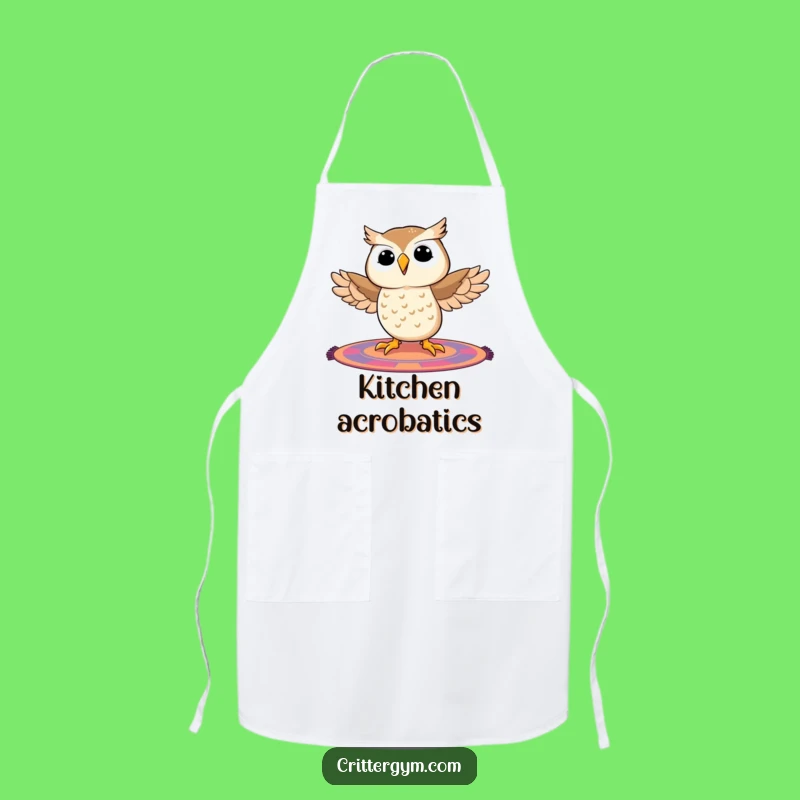Funny Owl Splits Chef Apron: Cook with Comedy, Perfect Hilarious Gift for Kitchen Masters