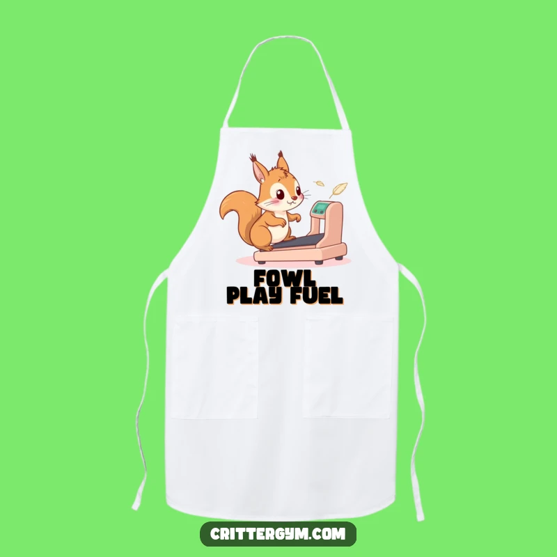 Funny Squirrel Treadmill Chef Apron: Cook Up Laughs with This Hilarious Kitchen Gift