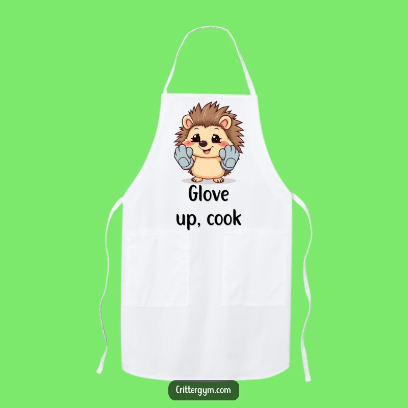 Funny Hedgehog Workout Apron - Cook with Adorable Determination & Humor!