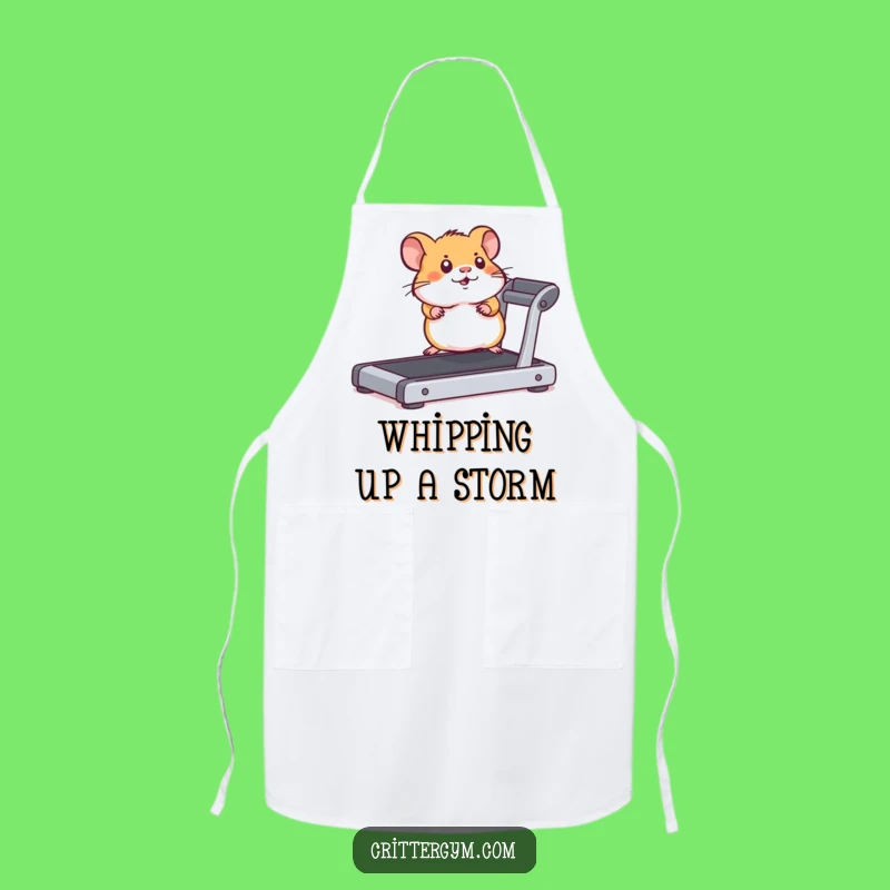 Funny Hamster Treadmill Apron: Cook with Determination and Humor