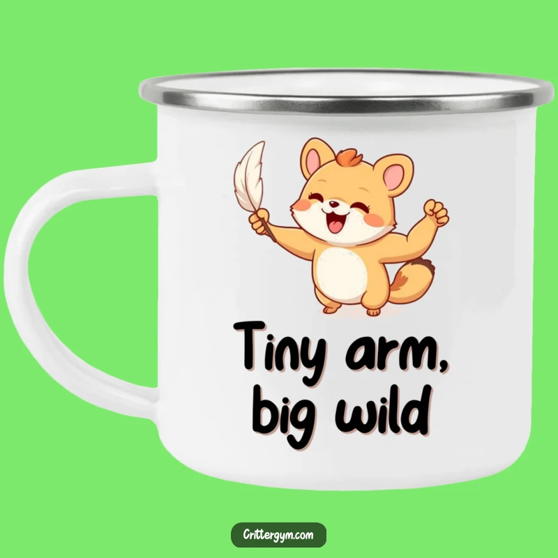 Funny Campfire Mug: Tiny Animal Flex, Hilarious Outdoor Strength Gift