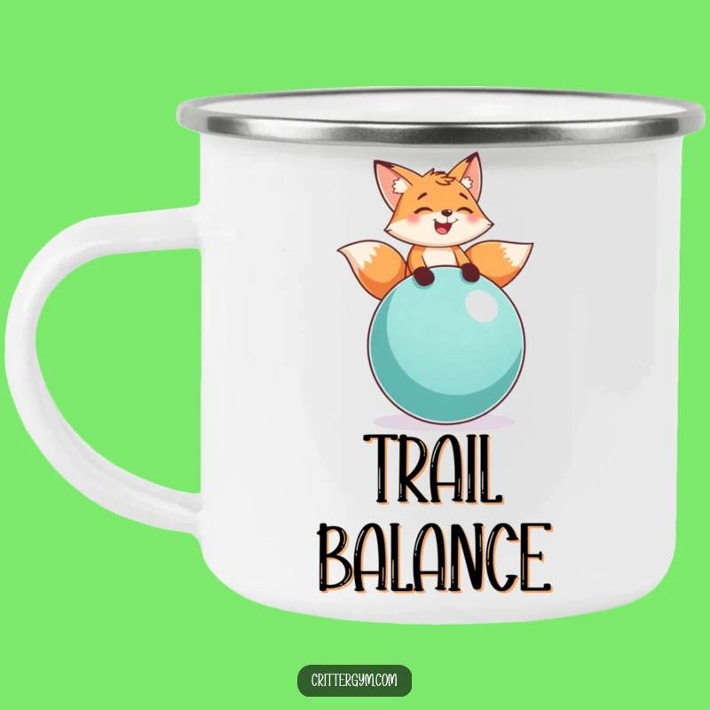 Funny Fox Balance Camping Mug: Active Outdoors Fun, Great Funny Gift