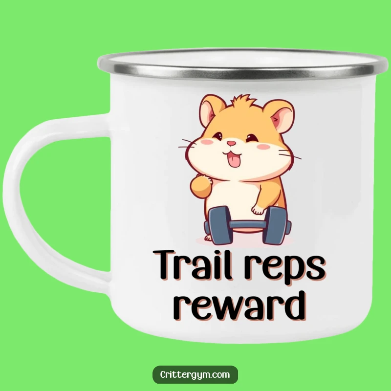 Funny Hamster Camping Mug: Durable Gym Hamster Mug, a Hilarious Funny Outdoor Gift!