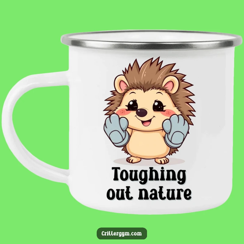 Funny Hedgehog Workout Camping Mug - Adventure Fuel for the Determined!
