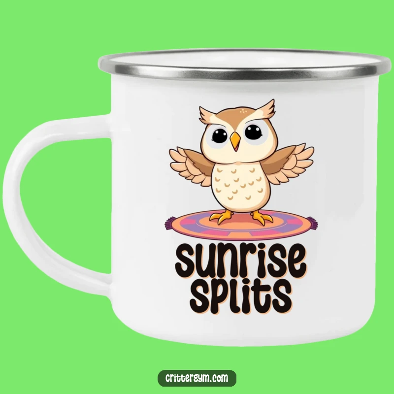 Funny Owl Splits Camping Mug: Wise Adventures, Hilarious Outdoor Gift for Bird Fans