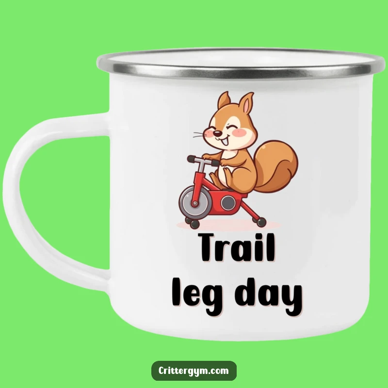 Funny Trailblazer Enamel Mug - Rugged & Hilarious Active Gear