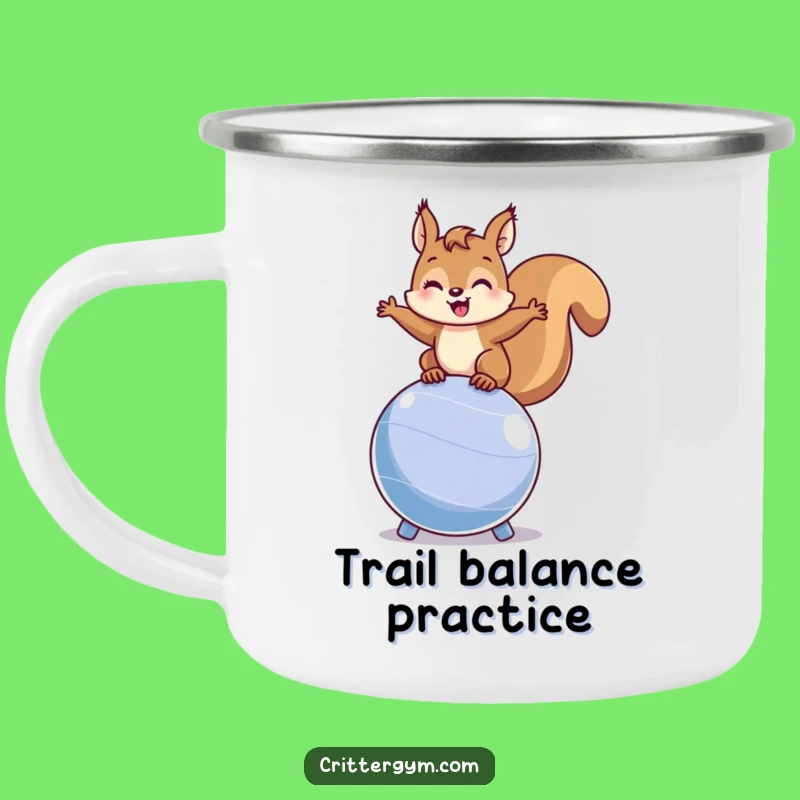 Durable Funny Squirrel Fitness Camping Mug: Adventure with Hilarious Energy