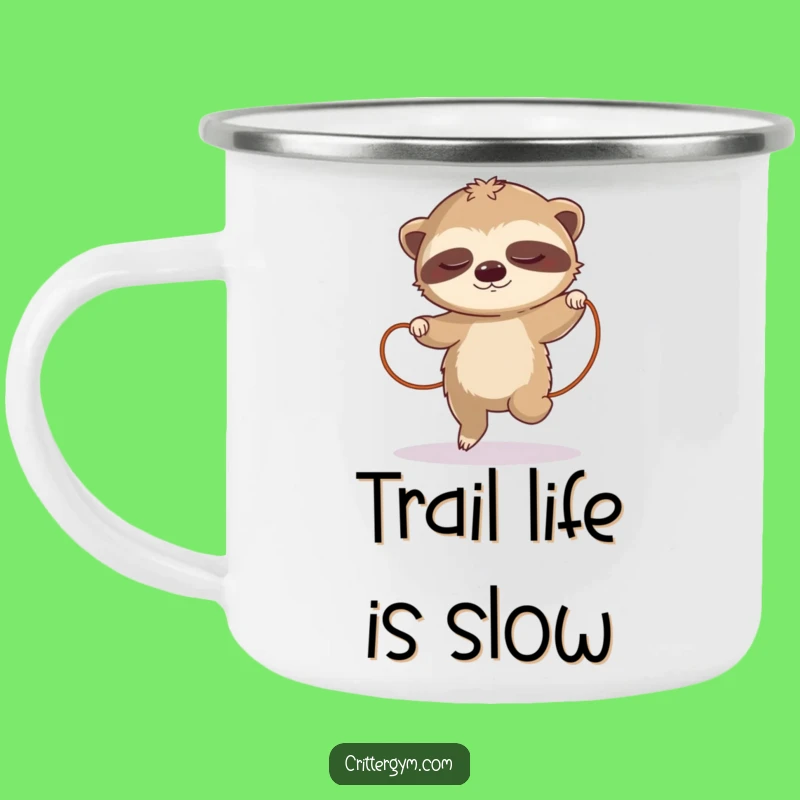 Funny Sloth Jump Rope Camping Mug: Hilarious Outdoor Companion for Slow Adventures