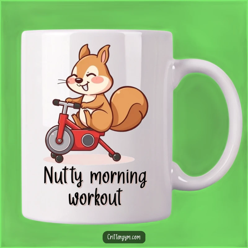 Funny Fitness Squirrel Mug - Hilarious Workout Motivation Gift