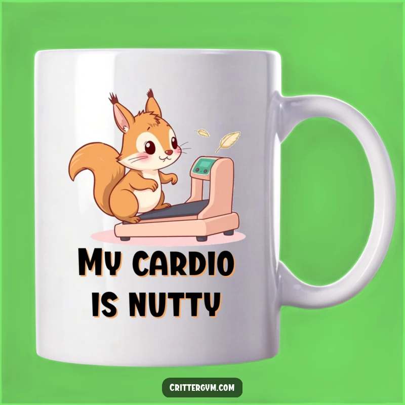 Funny Squirrel Treadmill Chaos Mug: A Hilarious Gift for Fitness Fanatics and Nut Lovers