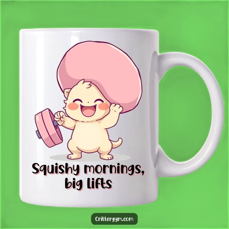 Funny Squishy Weight Lifting Mug: Hilarious Creature Fitness Gift for Gym Lovers!