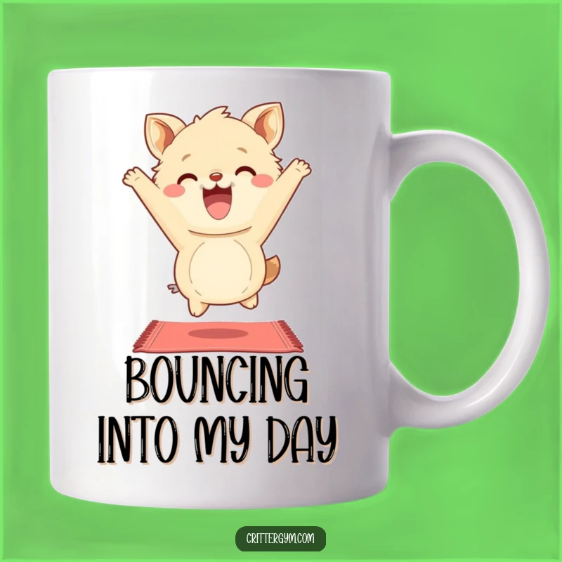 Funny Yoga Mug: Fluffy Animal Bouncing, Hilarious Wellness Gift for Zen Lovers