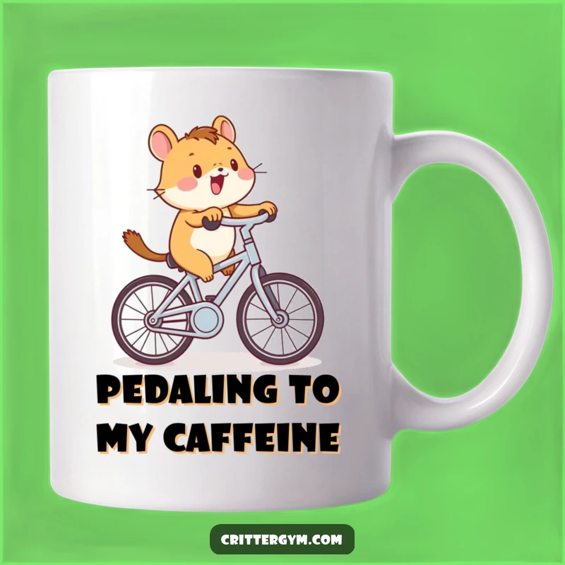 Funny Critter Cycling Mug: Hilarious Pedal Power Gift for Fitness Fans!