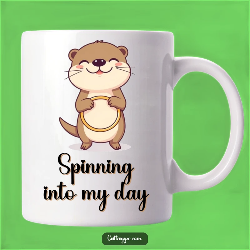 Funny Grinning Otter Hula Hoop Mug: Fun and Playful, Perfect Funny Gift