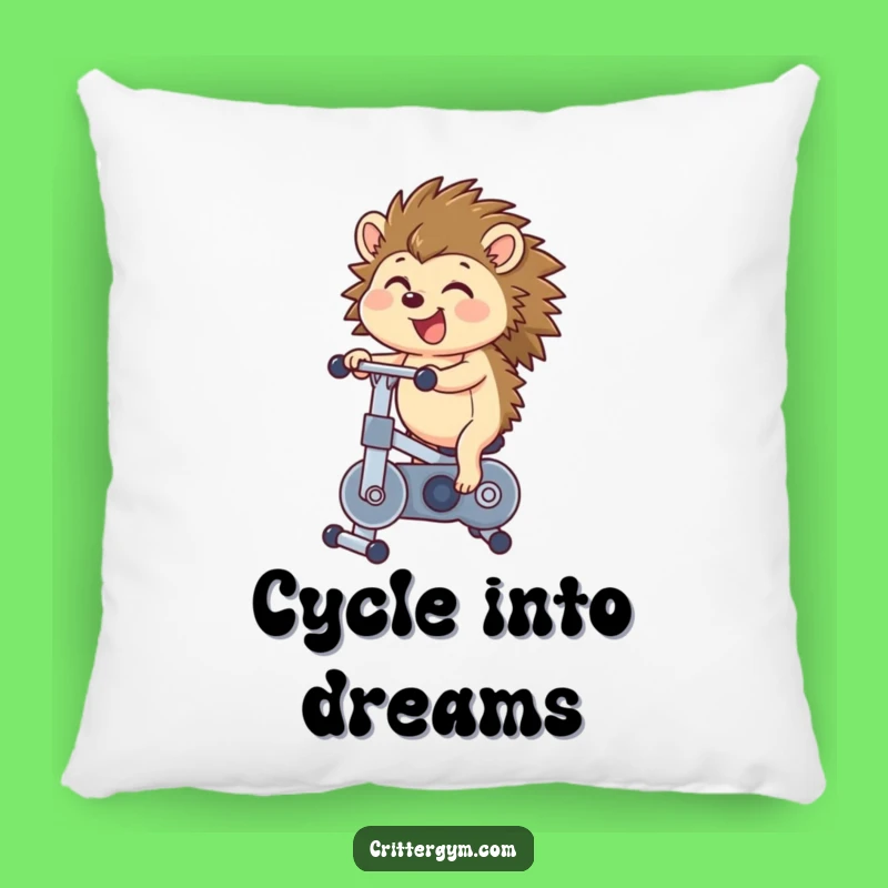 Funny Hedgehog Bike Pillow: Comfy & Hilarious Decor, Perfect Quirky Gift for Animal Lovers