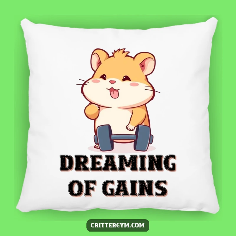 Funny Hamster Pillow: Cozy Gym Hamster Comfort, an Adorable Funny Gift Accent!