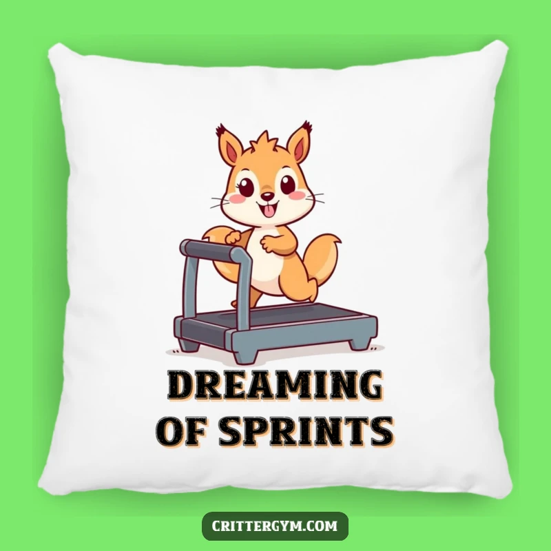 Funny Kawaii Squirrel Treadmill Pillow: Adorable & Hilarious Comfort Gift