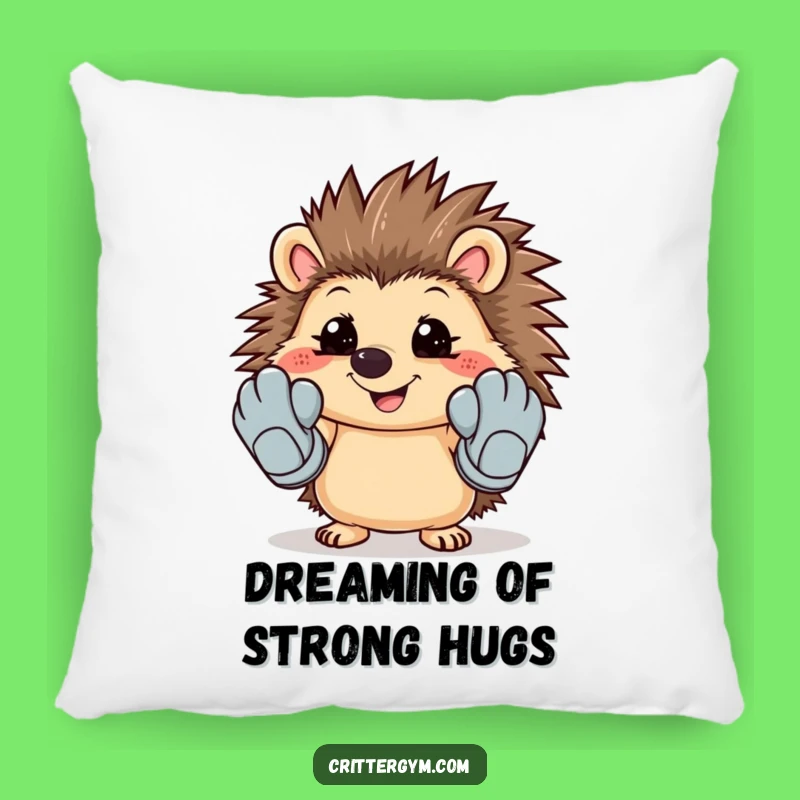Funny Hedgehog Workout Pillow - Plush Comfort & Hilarious Decor!