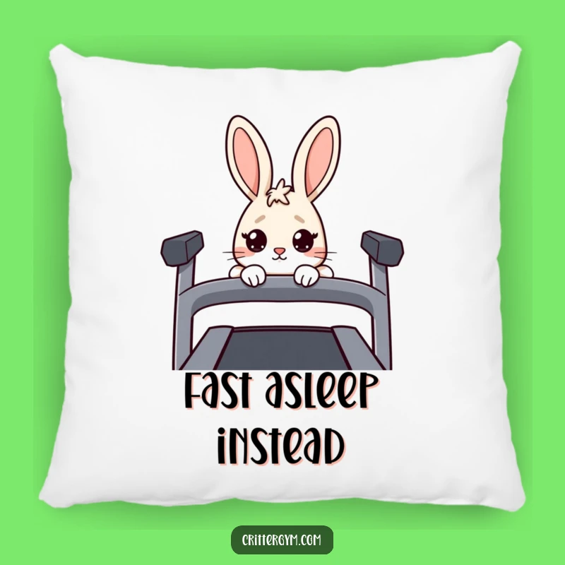 Funny Nervous Rabbit Pillow: Hilarious Comfort for Fitness Worriers & Bunny Fans