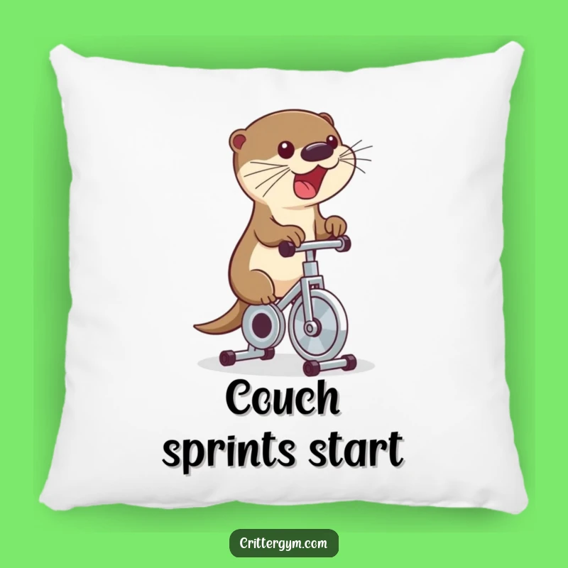 Funny Otter Bike Pillow: Cozy Comfort with a Hilarious Aquatic Vibe