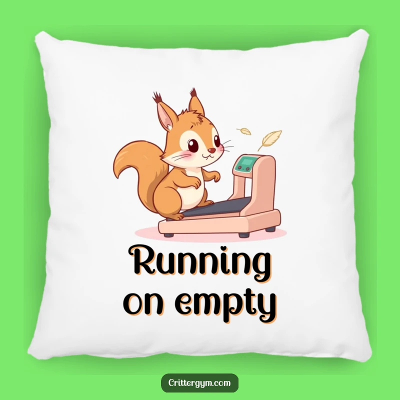 Funny Squirrel Treadmill Pillow: Comfy & Hilarious Home Decor Accent, Perfect Funny Gift