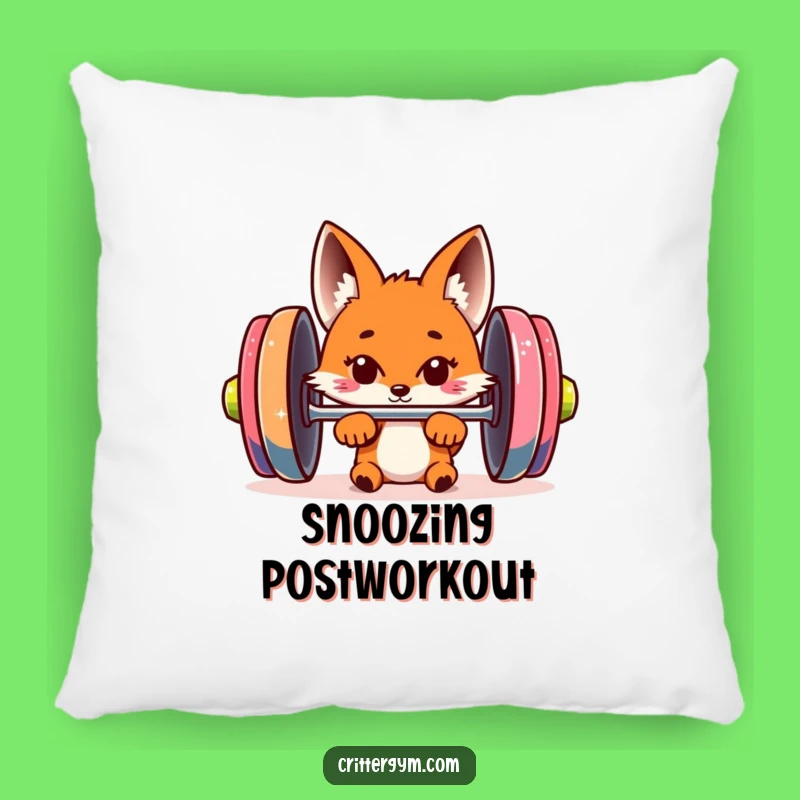 Soft Funny Fox Barbell Pillow: Cuddle Up with Hilarious Fitness Comfort