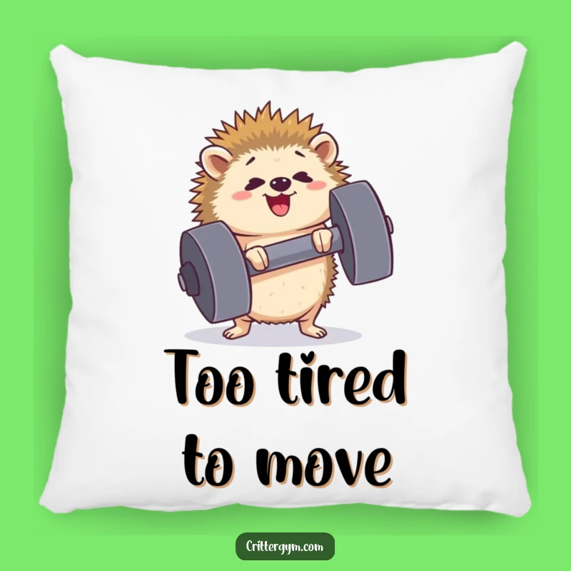 Funny Hedgehog Pillow: Snuggle Up with This Determined Gym Buddy Pillow