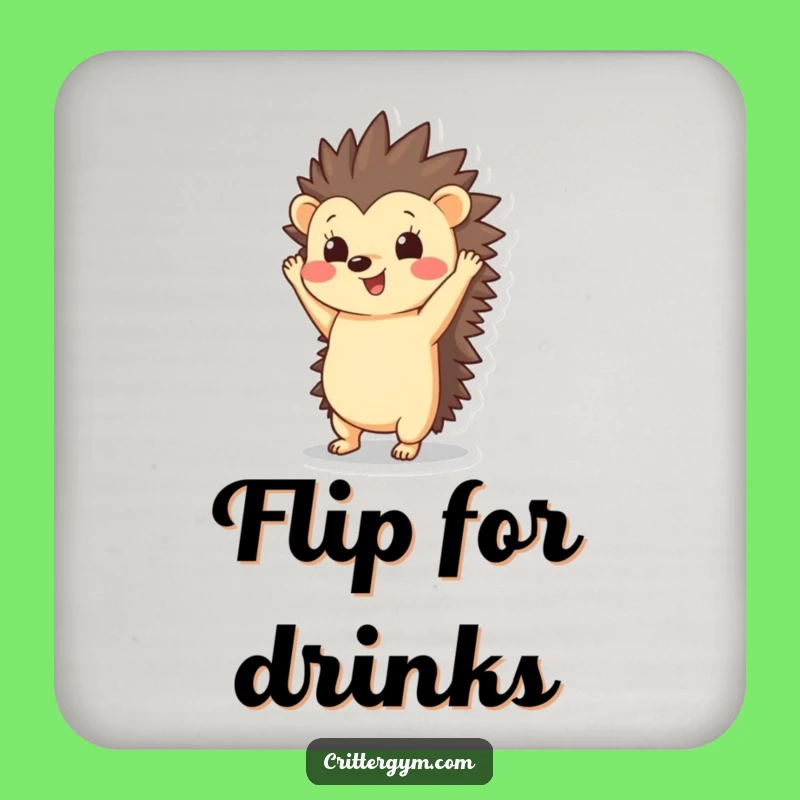 Funny Hedgehog Handstand Coasters: Protect Surfaces with Adorable Hedgehog Balance