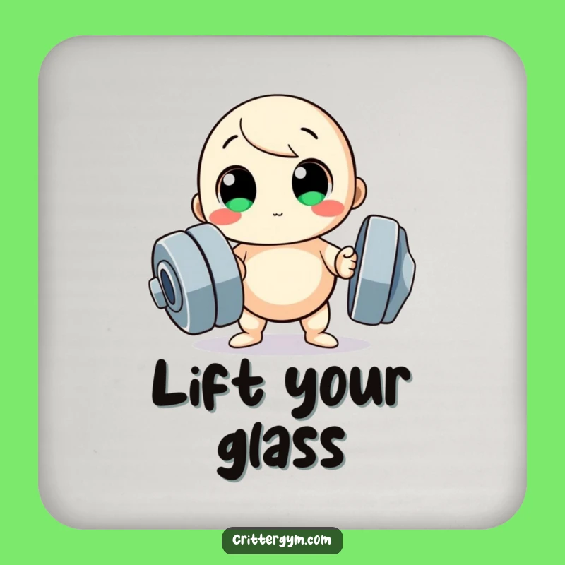 Funny Heavy Lift Coaster - Hilarious Protection for Your Surfaces
