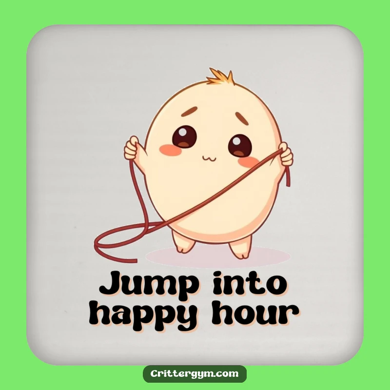 Funny Jump Rope Coaster: Bewildered Creature Protection, Humorous Table Gift