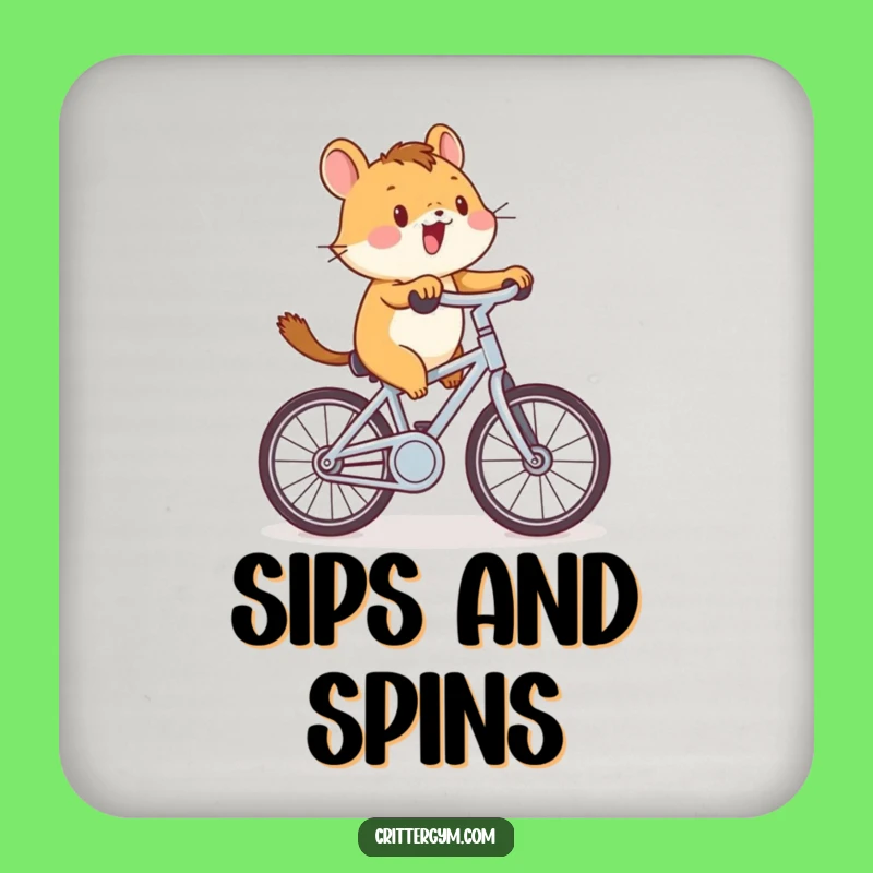 Funny Critter Cycling Coaster: Protect Surfaces with Pedal-Powered Fun!