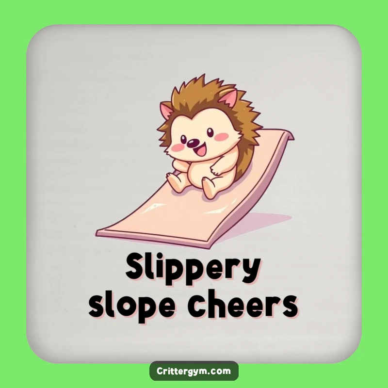 Funny Hedgehog Coaster Set: Protect Surfaces with Happy Rolls