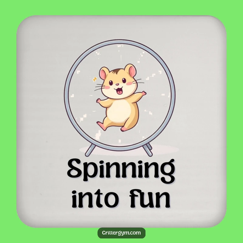 Funny Hamster Wheel Coaster: Runner Animal Protection, Humorous Table Gift