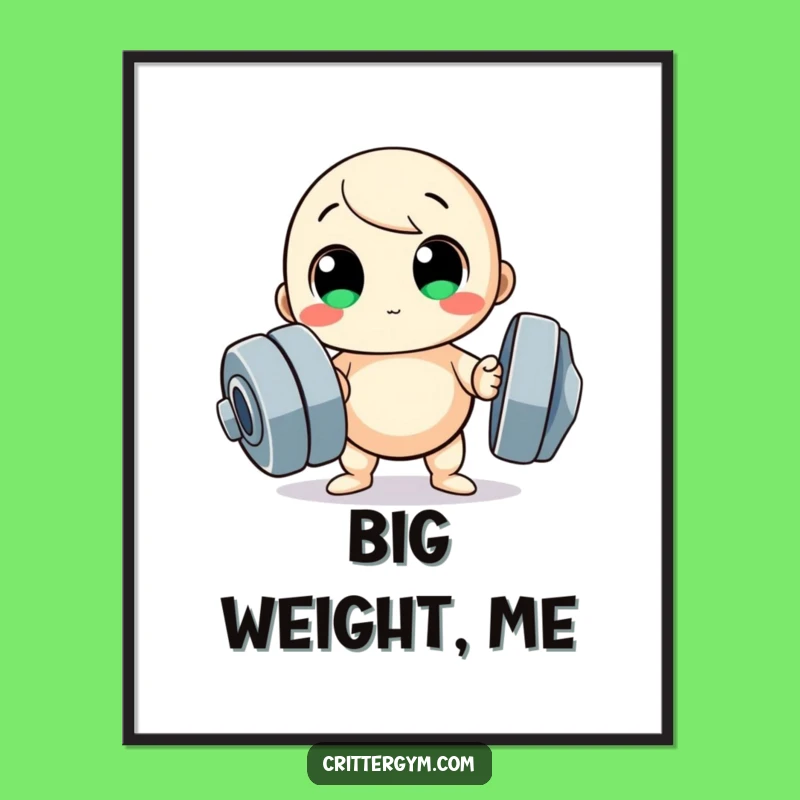 Funny Effort Art Poster - Quirky Decor for Fitness Spaces