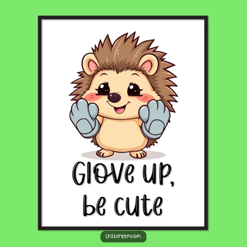Funny Hedgehog Workout Poster - Hilarious Motivation for Your Walls!