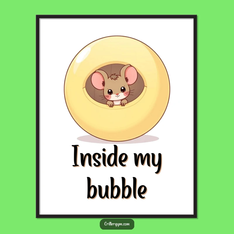 Funny Mouse Exercise Poster: Whimsical Workout Art for Your Walls