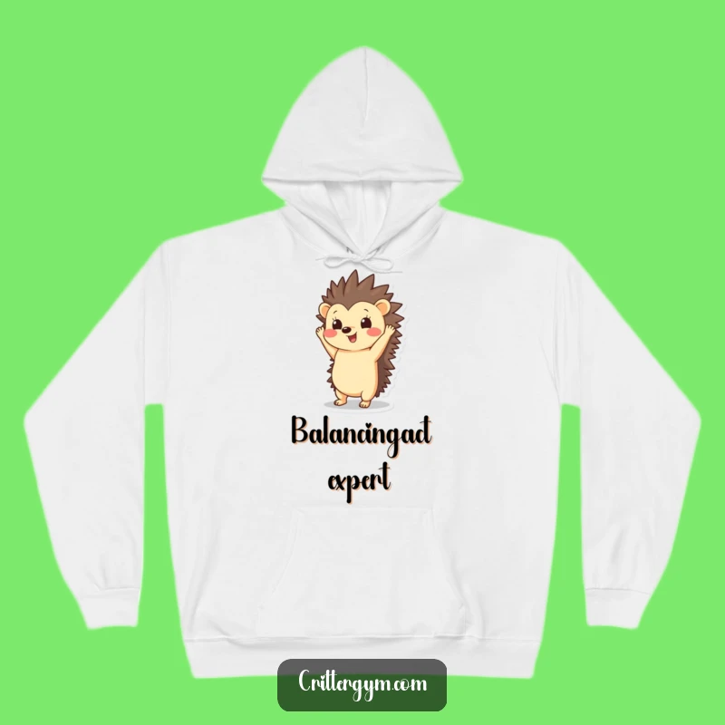 Funny Hedgehog Handstand Hoodie: Cozy Up with Hilarious Hedgehog Balance