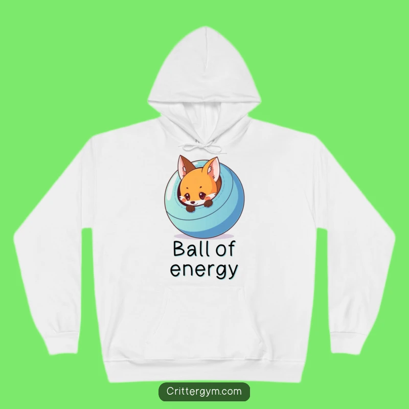 Cozy Funny Fox Exercise Ball Hoodie: Warmth and Whimsical Fun