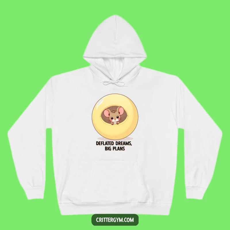 Funny Mouse Gym Hoodie: Cozy Up with a Ball-Peeking Rodent