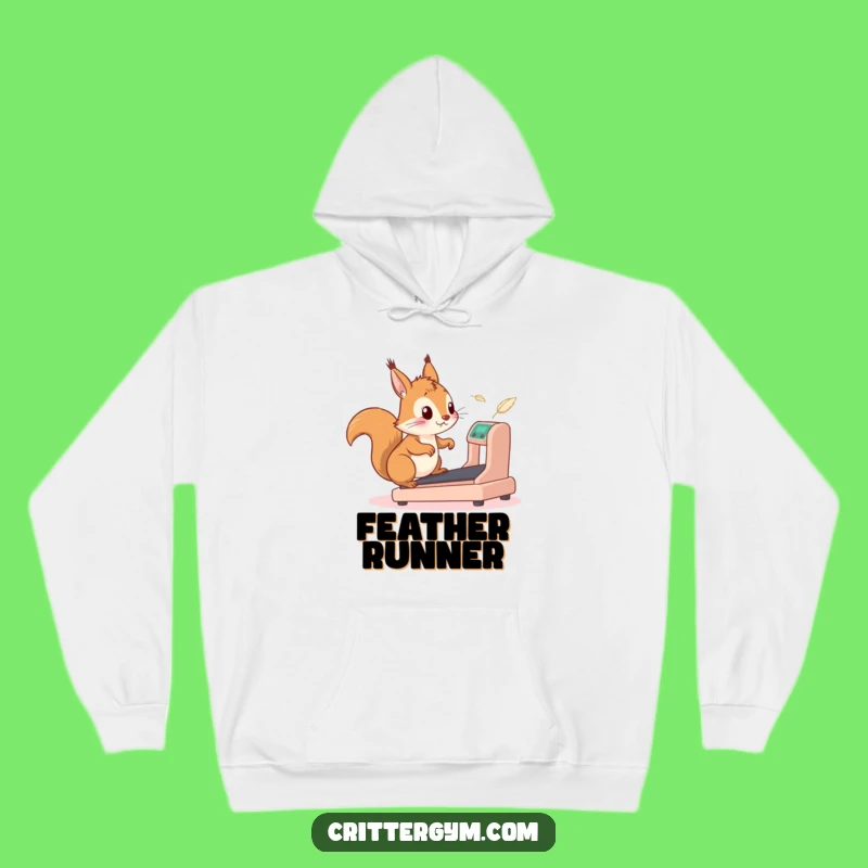 Funny Squirrel Treadmill Adventure Hoodie: Cozy & Hilarious Gift for Ultimate Comfort and Laughs