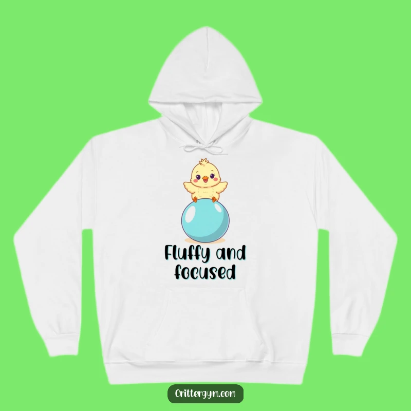Funny Chick Hoodie: Cozy Yoga Ball Design, the Ultimate Funny Comfort Gift!