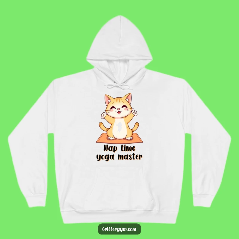 Funny Cat Yoga Hoodie: Cozy & Hilarious Feline Stretch Sweatshirt Gift