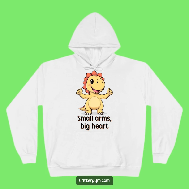 Funny Dino Flex Hoodie: Cozy Dinosaur Tiny Biceps - Hilarious Gift Idea!