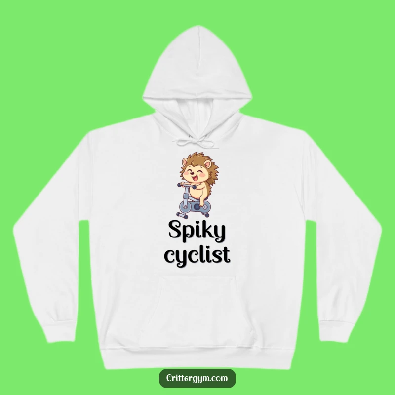Funny Hedgehog Bike Hoodie: Cozy & Hilarious Ride Gear, Perfect Comical Gift for Spiky Friends