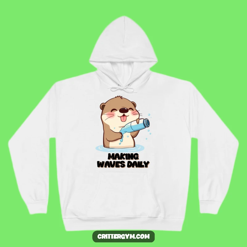 Funny Playful Otter Hoodie: Cozy & Hilarious Gift for Otter Adorers